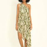 Asymmetric Dress with Rope Shoulder Detail - EVAMAIA