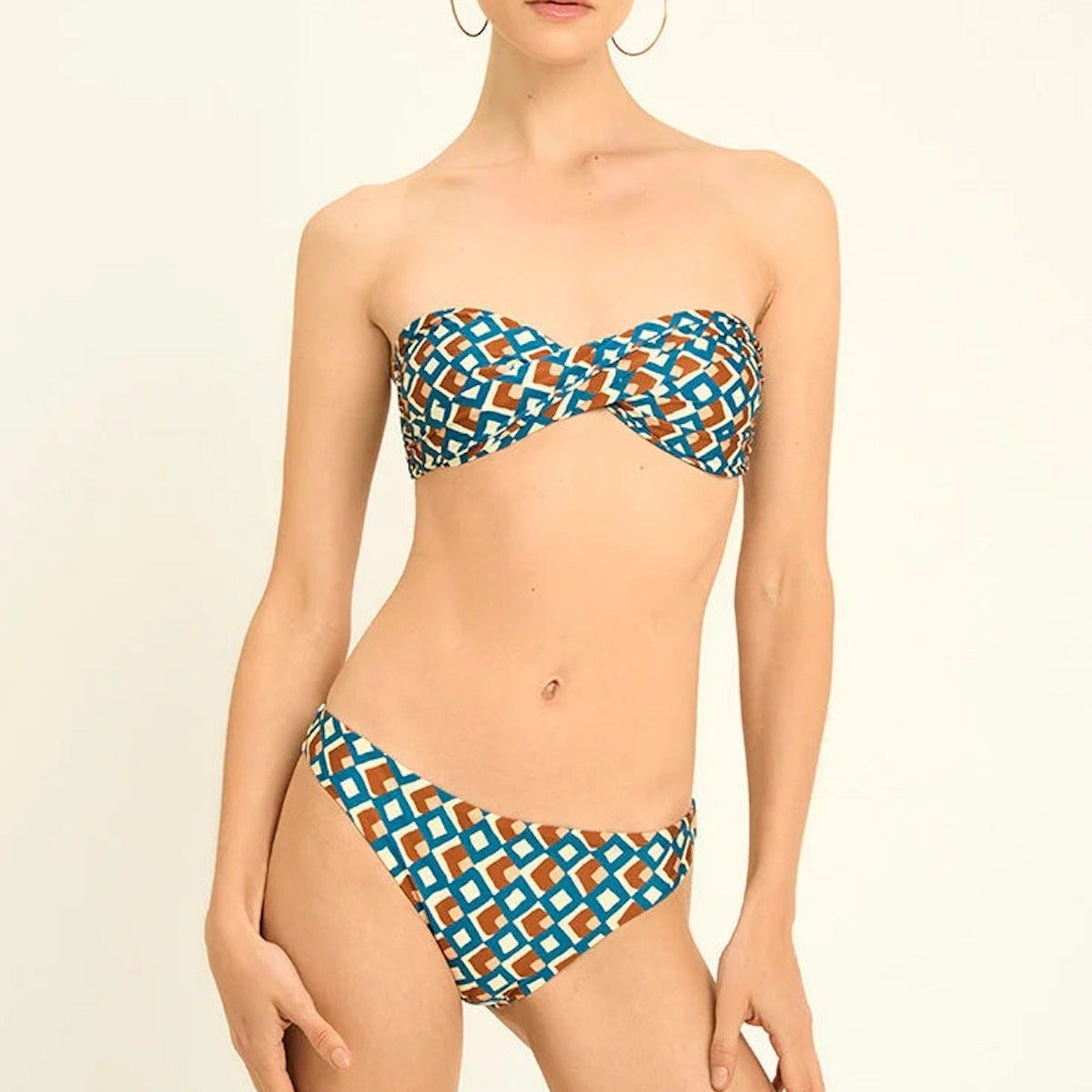 Bandeau Bikini Top with Removable Straps - EVAMAIA