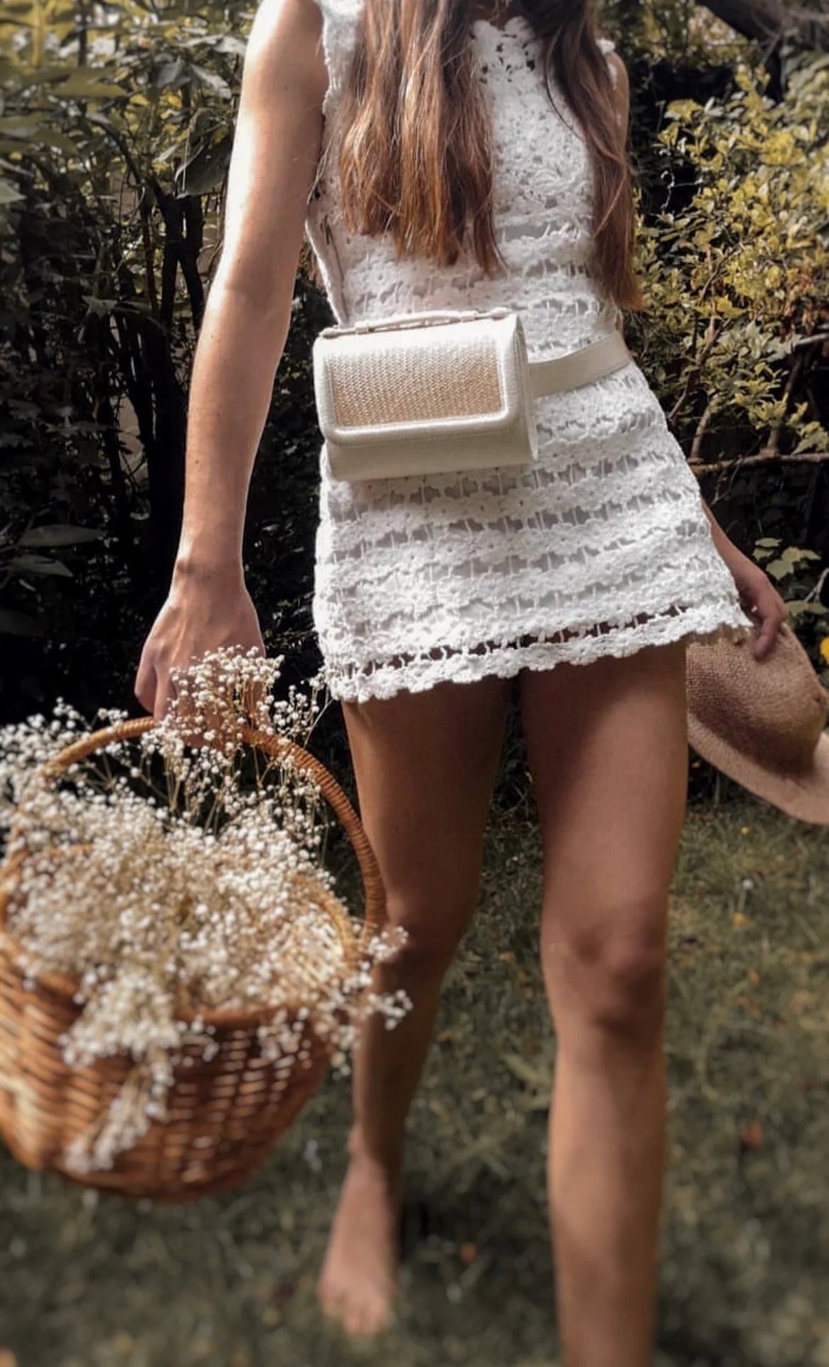 Belt Bag in Iraca White - EVAMAIA
