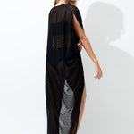 Black Polka Dot Chiffon Cover Up - One Size - EVAMAIA