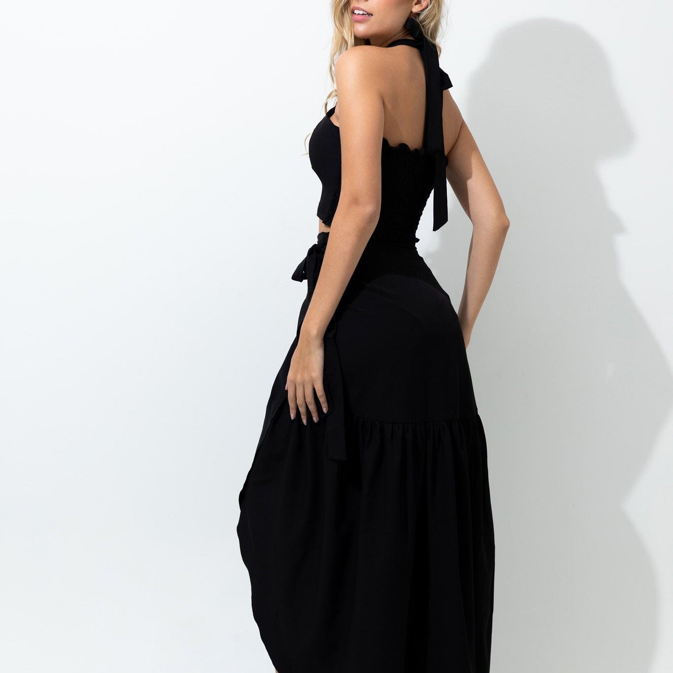 Cartagena Black Crop Top - One Size - EVAMAIA