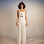 Celeste Marfil Crop Top - EVAMAIA