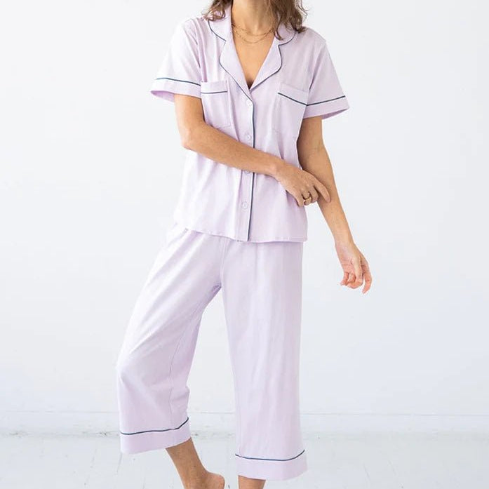 Classic Capri Pajamas in Pima Cotton - EVAMAIA