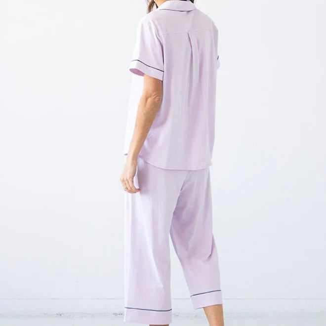 Classic Capri Pajamas in Pima Cotton - EVAMAIA