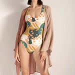 Color Block Kimono Shirt in Linen - EVAMAIA
