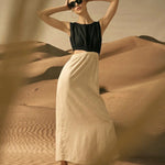 Color Block Side Cutout Dress - EVAMAIA
