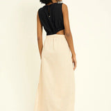 Color Block Side Cutout Dress - EVAMAIA