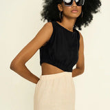 Color Block Side Cutout Dress - EVAMAIA