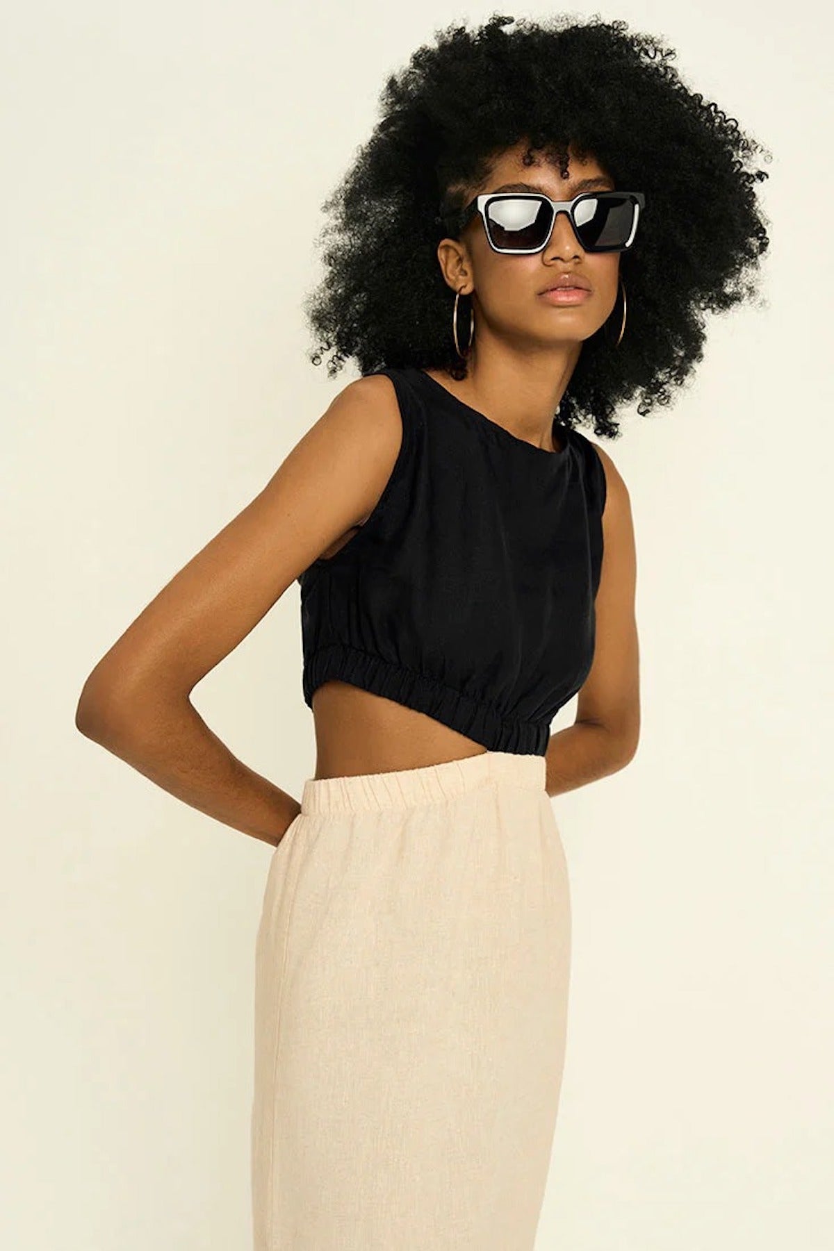 Color Block Side Cutout Dress - EVAMAIA