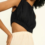 Color Block Side Cutout Dress - EVAMAIA