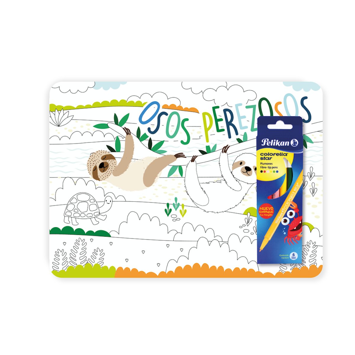 Coloring Placemat & Markers Kit - EVAMAIA