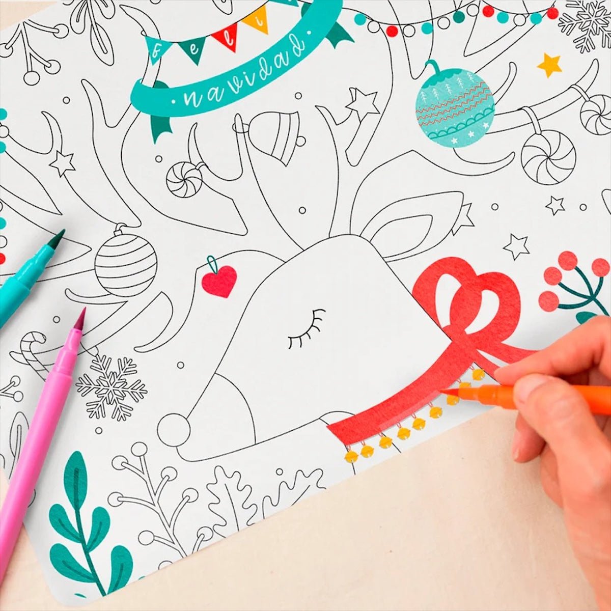 Coloring Placemat & Markers Kit - EVAMAIA