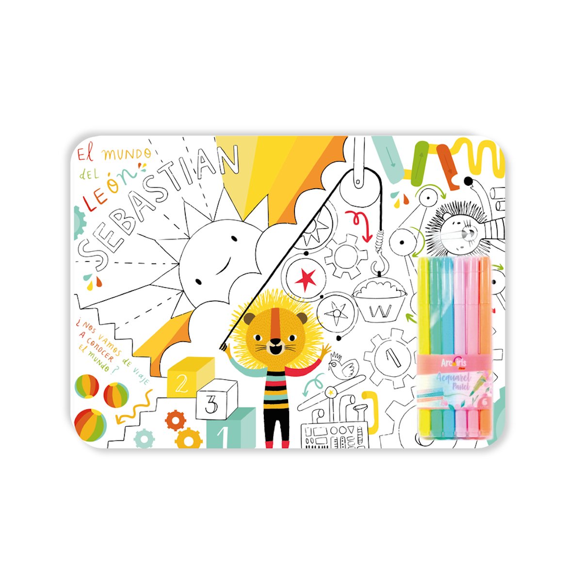 Coloring Placemat & Markers Kit - EVAMAIA