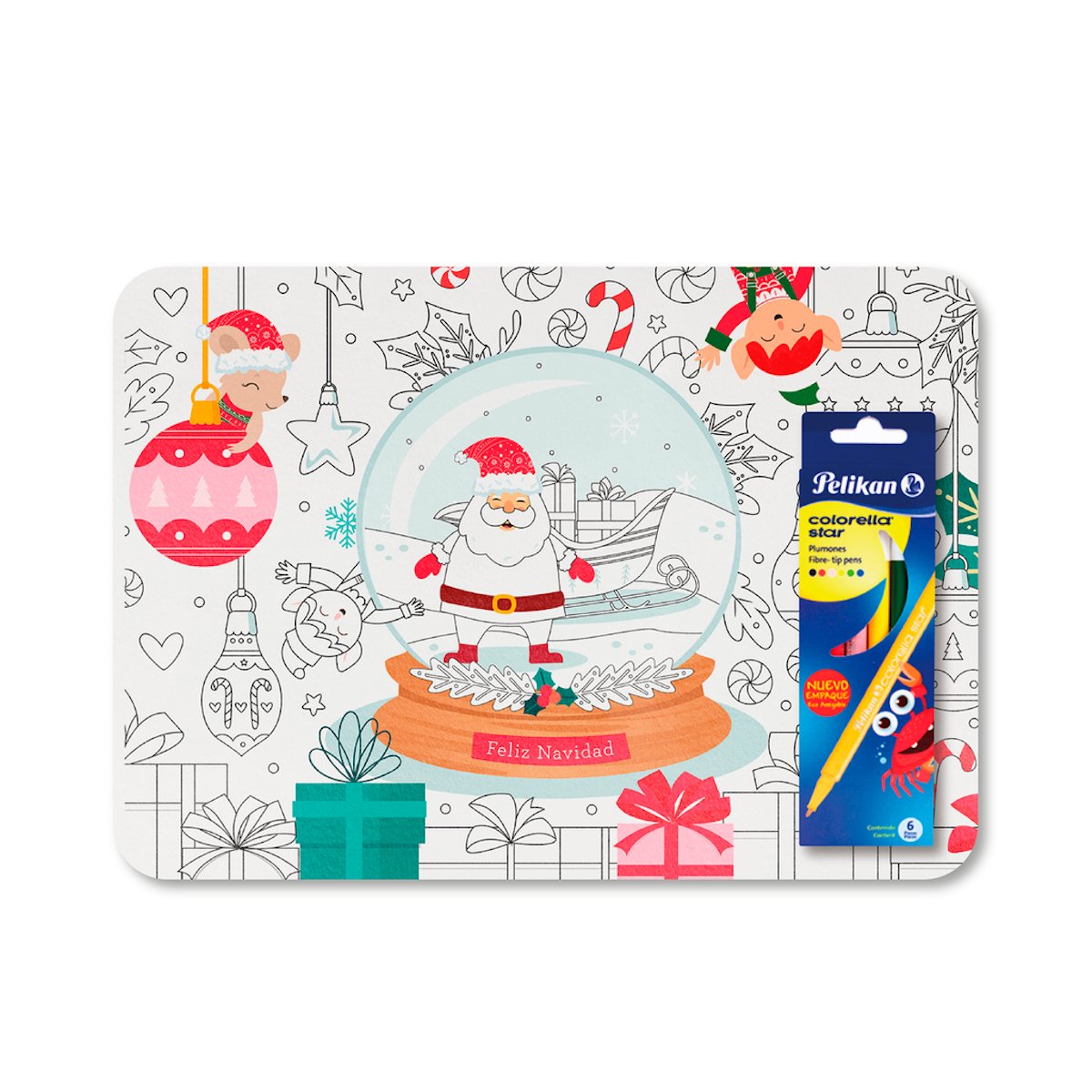 Coloring Placemat & Markers Kit - EVAMAIA