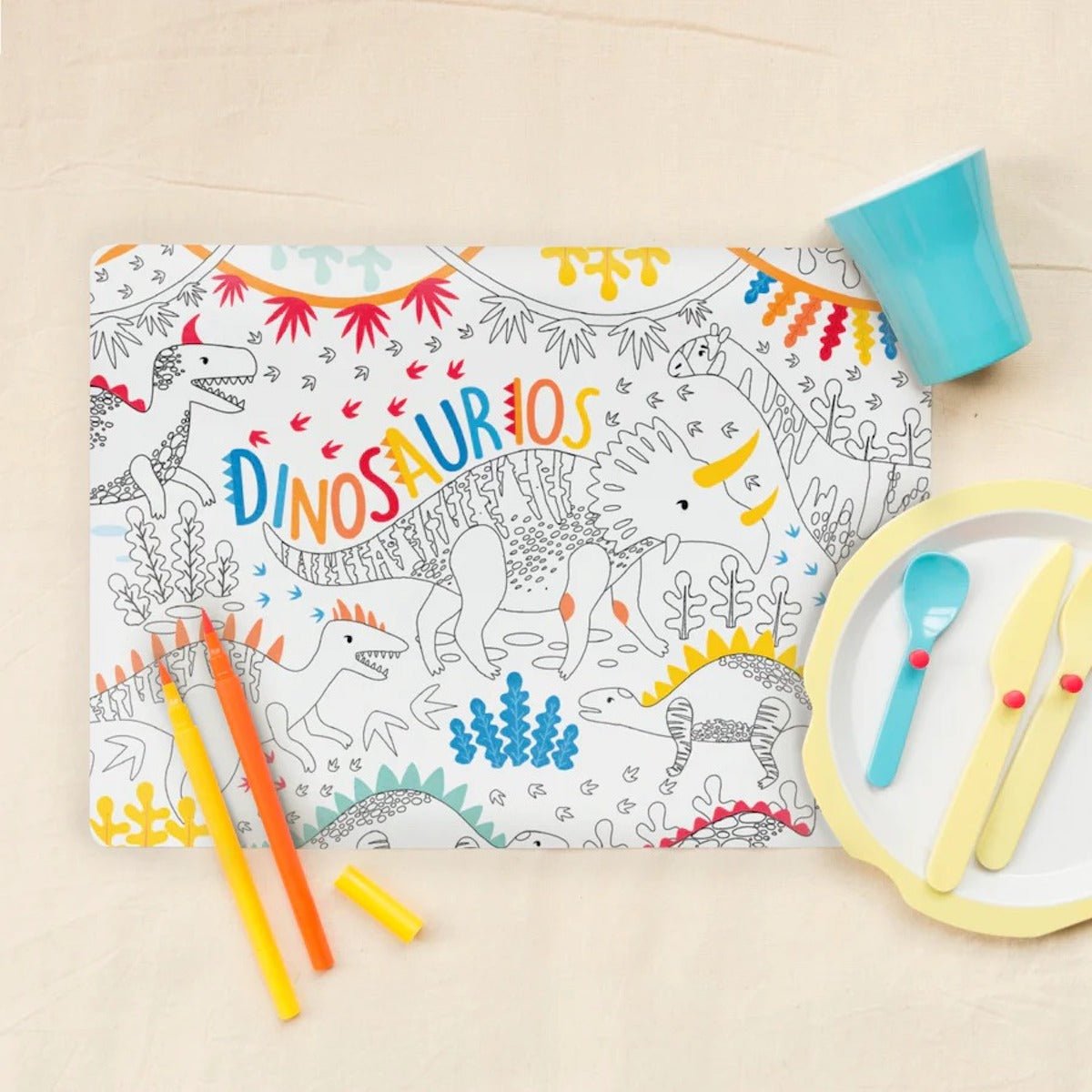 Coloring Placemat & Markers Kit - EVAMAIA