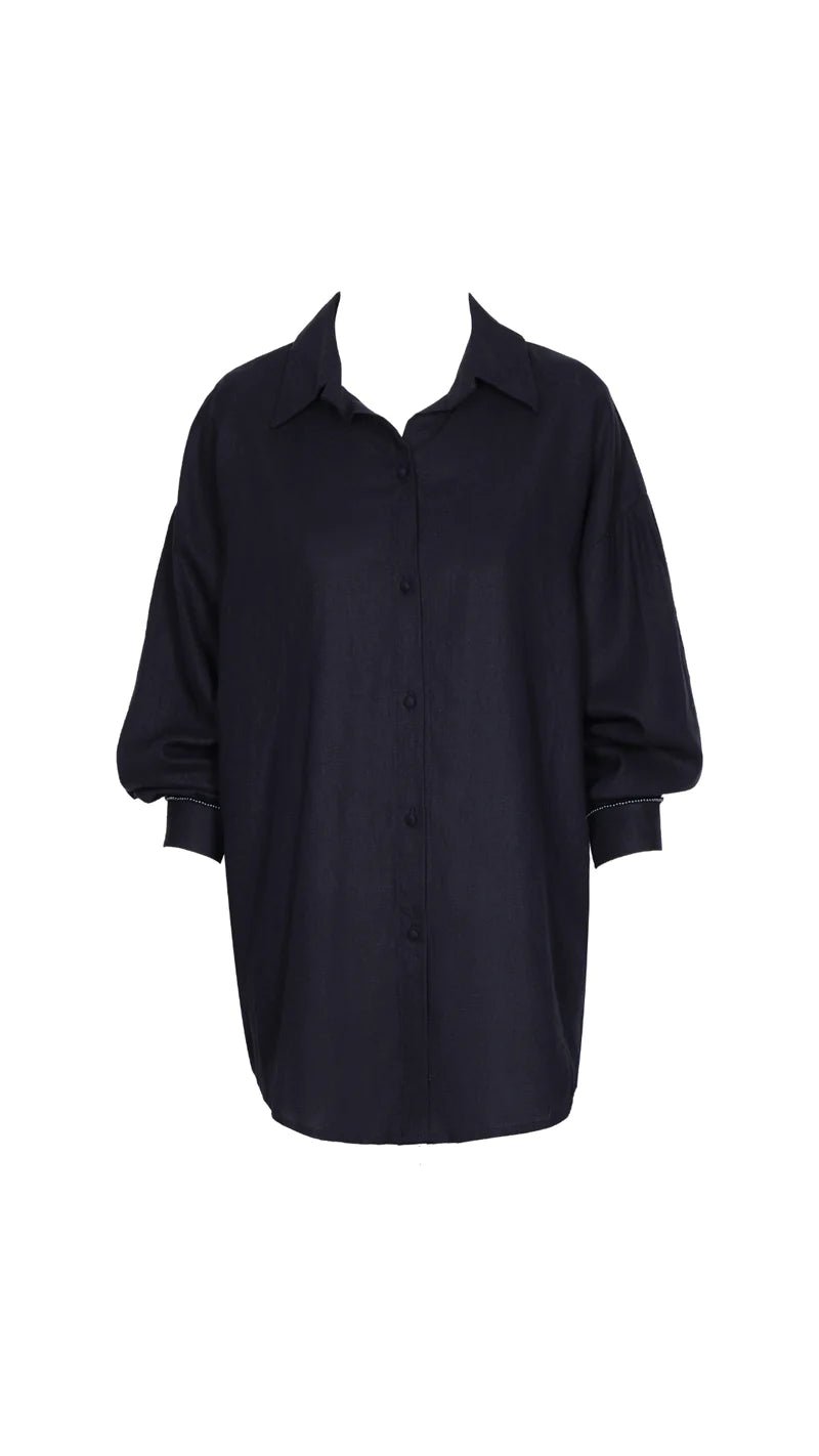 Diana Noche Button Down Shirt - EVAMAIA