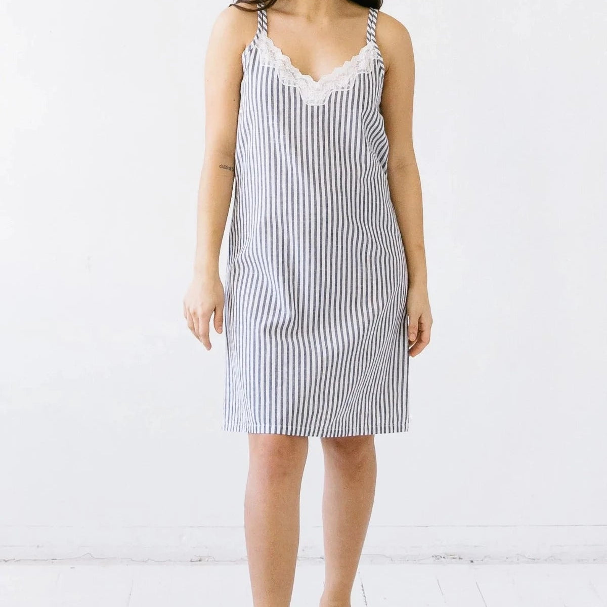 Double Strap Woven Chemise - EVAMAIA