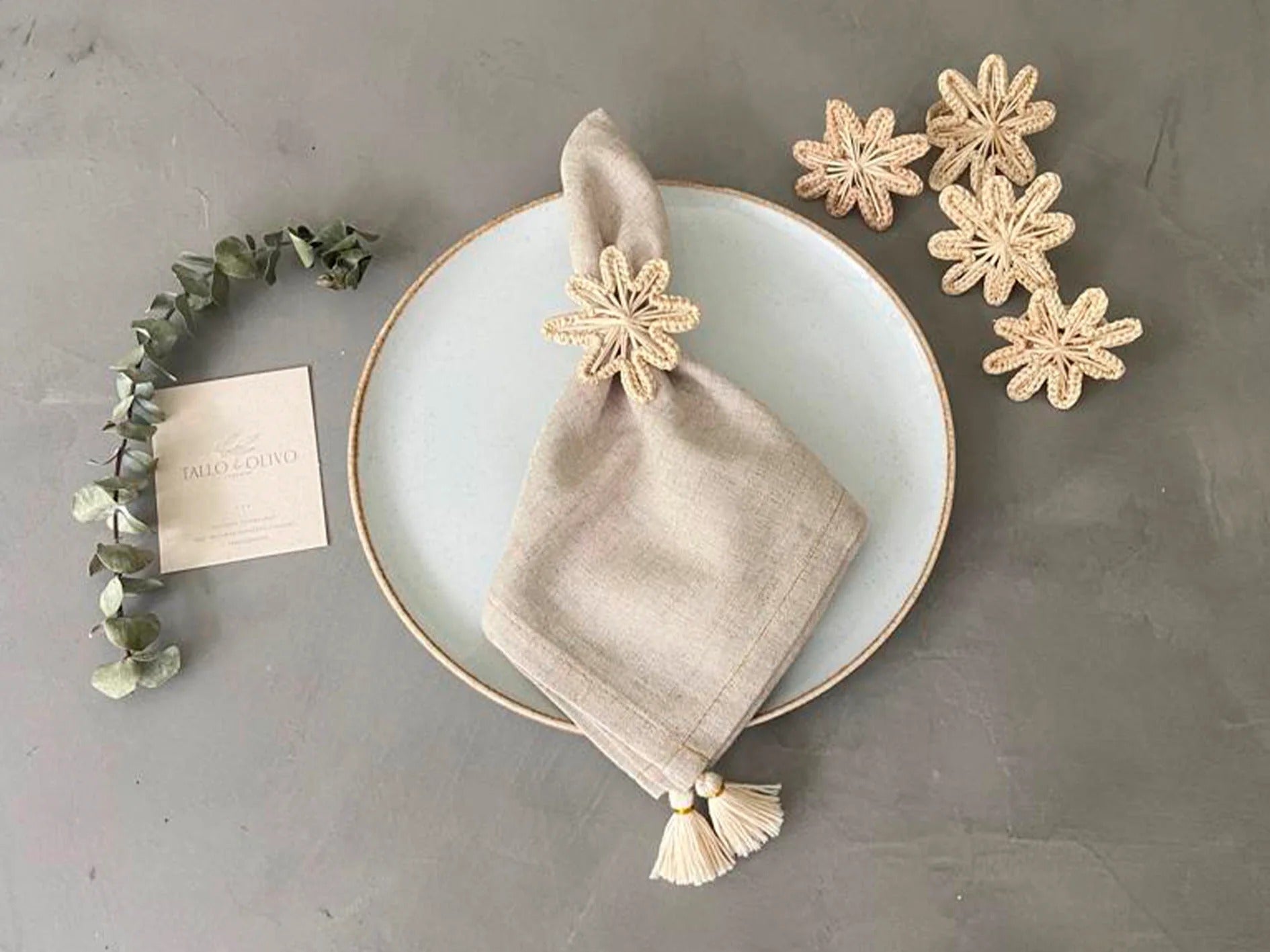 Estrella Napkin Rings - Set of 6 - EVAMAIA