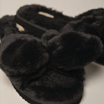 Fluffy Bow Slippers - EVAMAIA