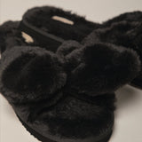 Fluffy Bow Slippers - EVAMAIA