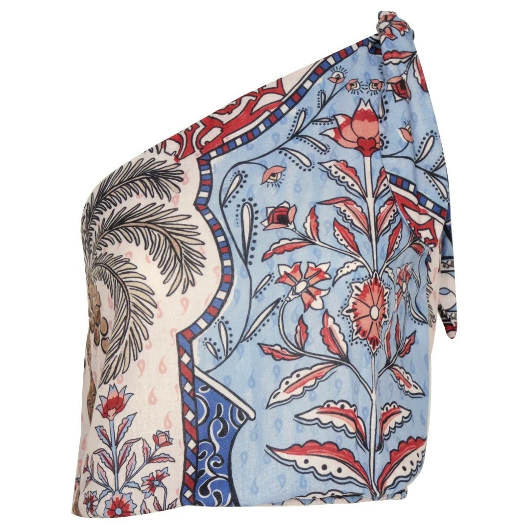 Gigi Pampa One Shoulder Blouse - EVAMAIA