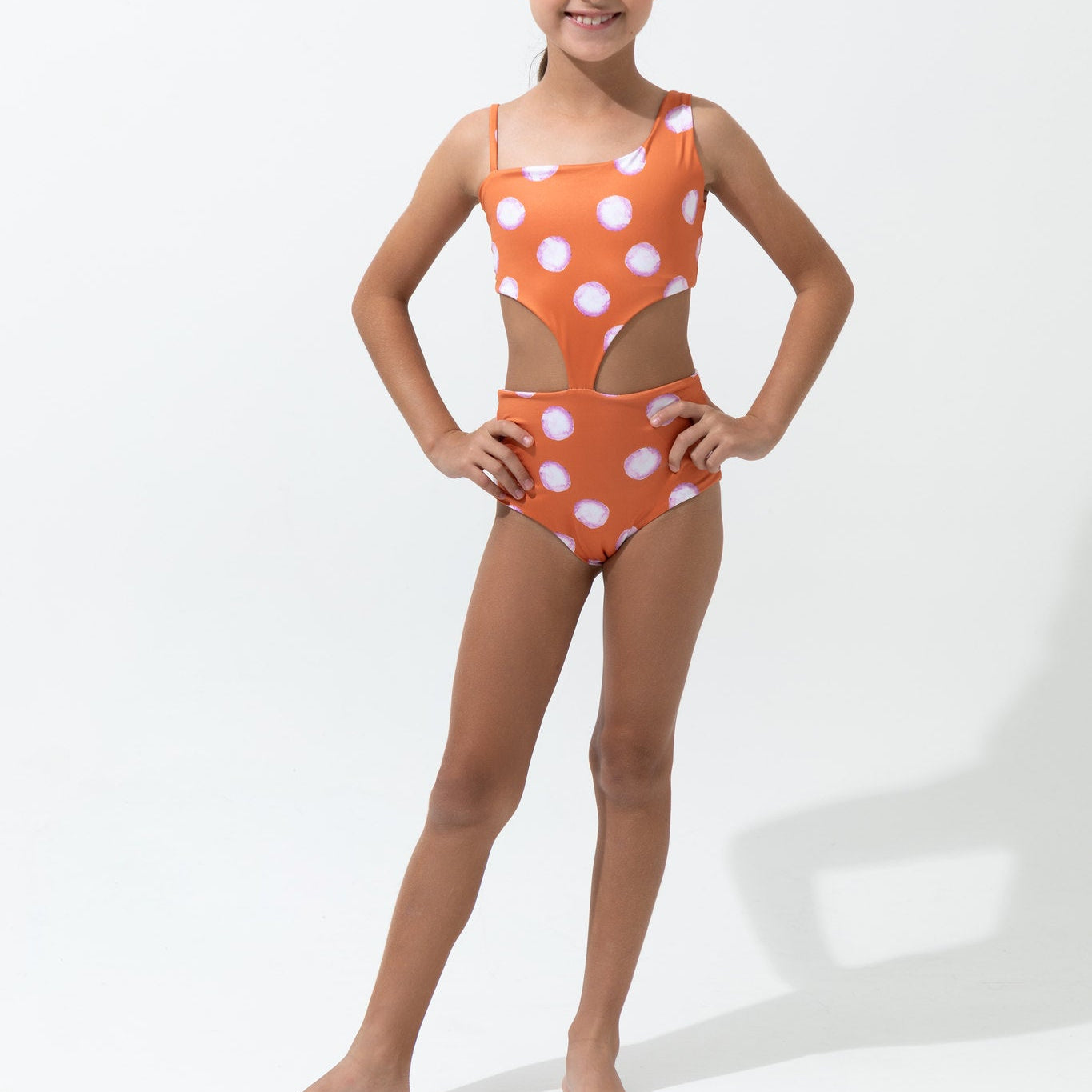 Girls' Polka Dot One Piece - EVAMAIA