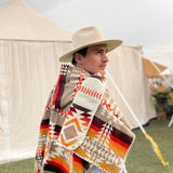 Horizonte Poncho with Hood - EVAMAIA