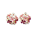 Hydrangea Earrings on a white background
