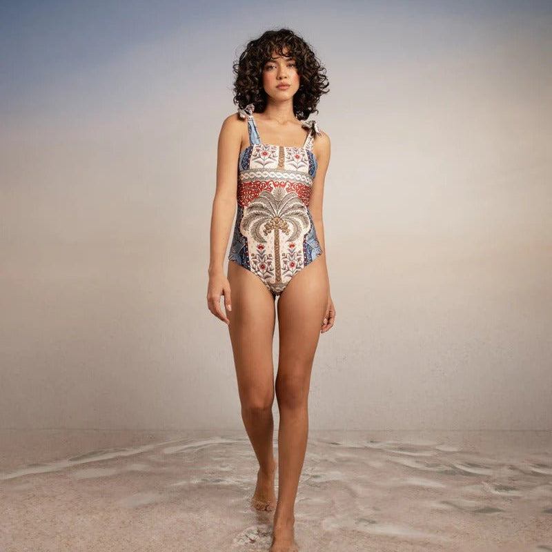 Model wearing Kaya Pampa One Piece Swimsuit