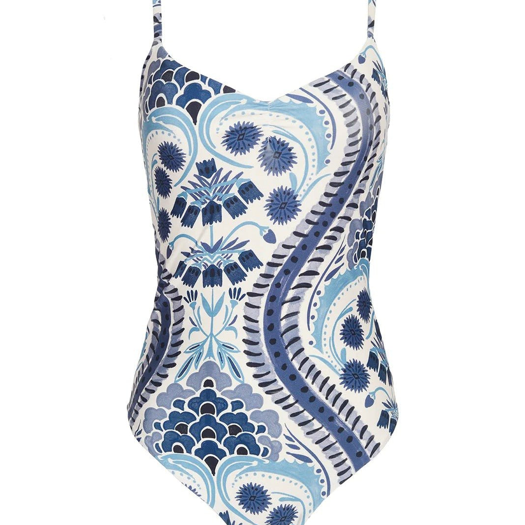 Kim Blue Tumaco One Piece Swimsuit - EVAMAIA