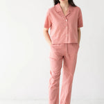 Lino Cropped Button Down Shirt - EVAMAIA
