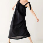black Lino Maxi Dress