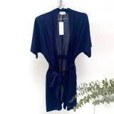Navy Summer Robe Cotton