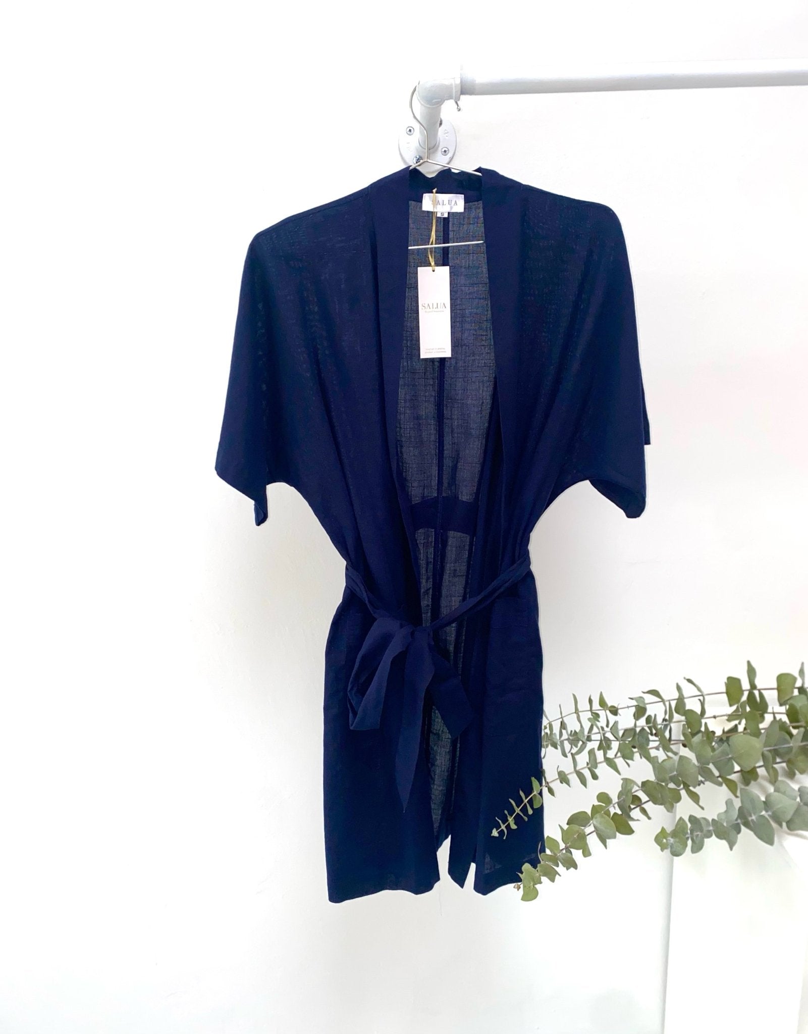Navy Summer Robe Cotton