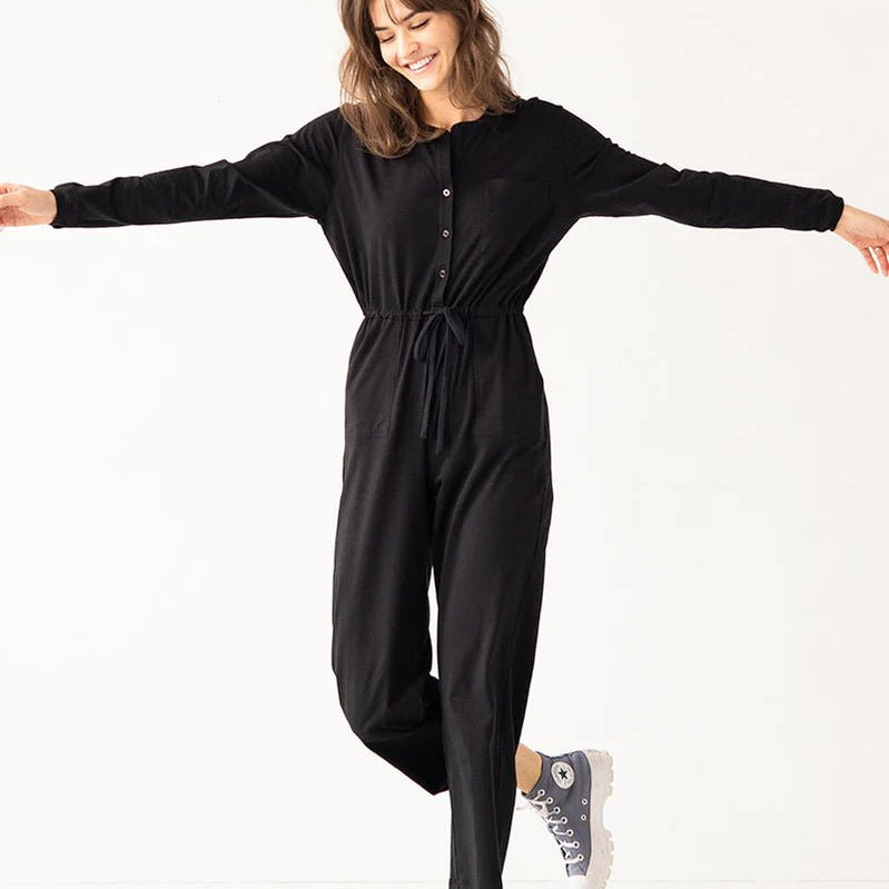 Black Cooling Fabric Lounge Suit