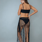 Handcrafted Cotton Pareo back side the black one