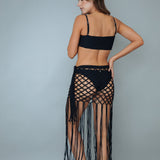 Handcrafted Cotton Pareo back side the black one