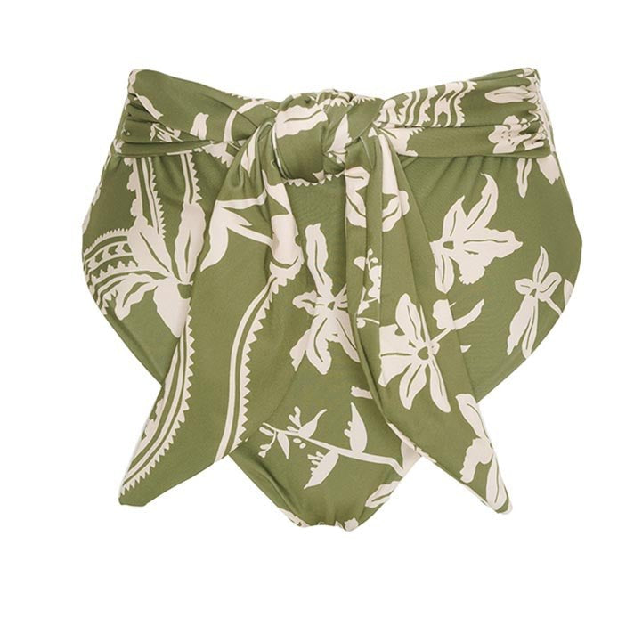 Magnolia Emerald High-Waist Bikini Bottom - EVAMAIA