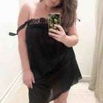 Marseille Night Gown in Silk and Cotton - EVAMAIA