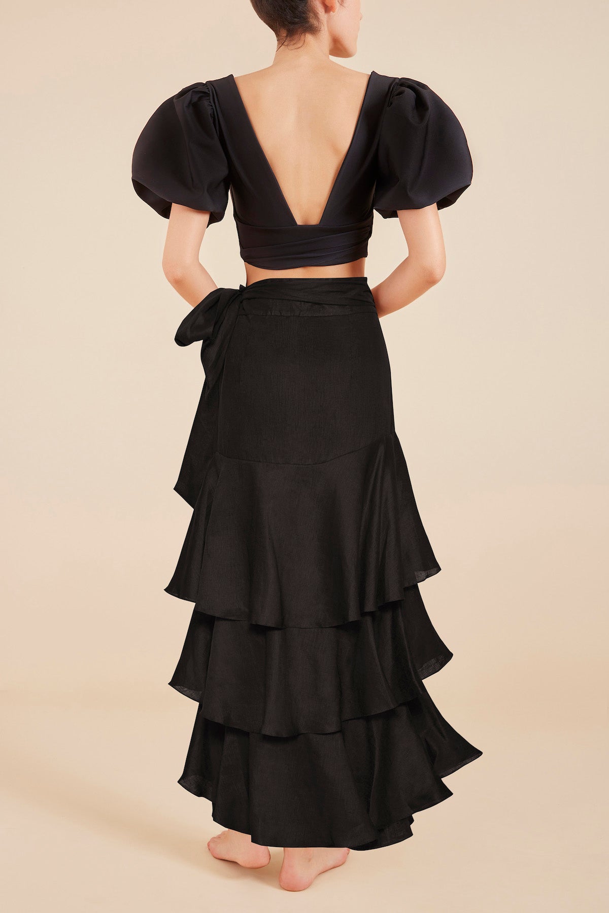 Midnight Clavel Ankle Skirt - EVAMAIA