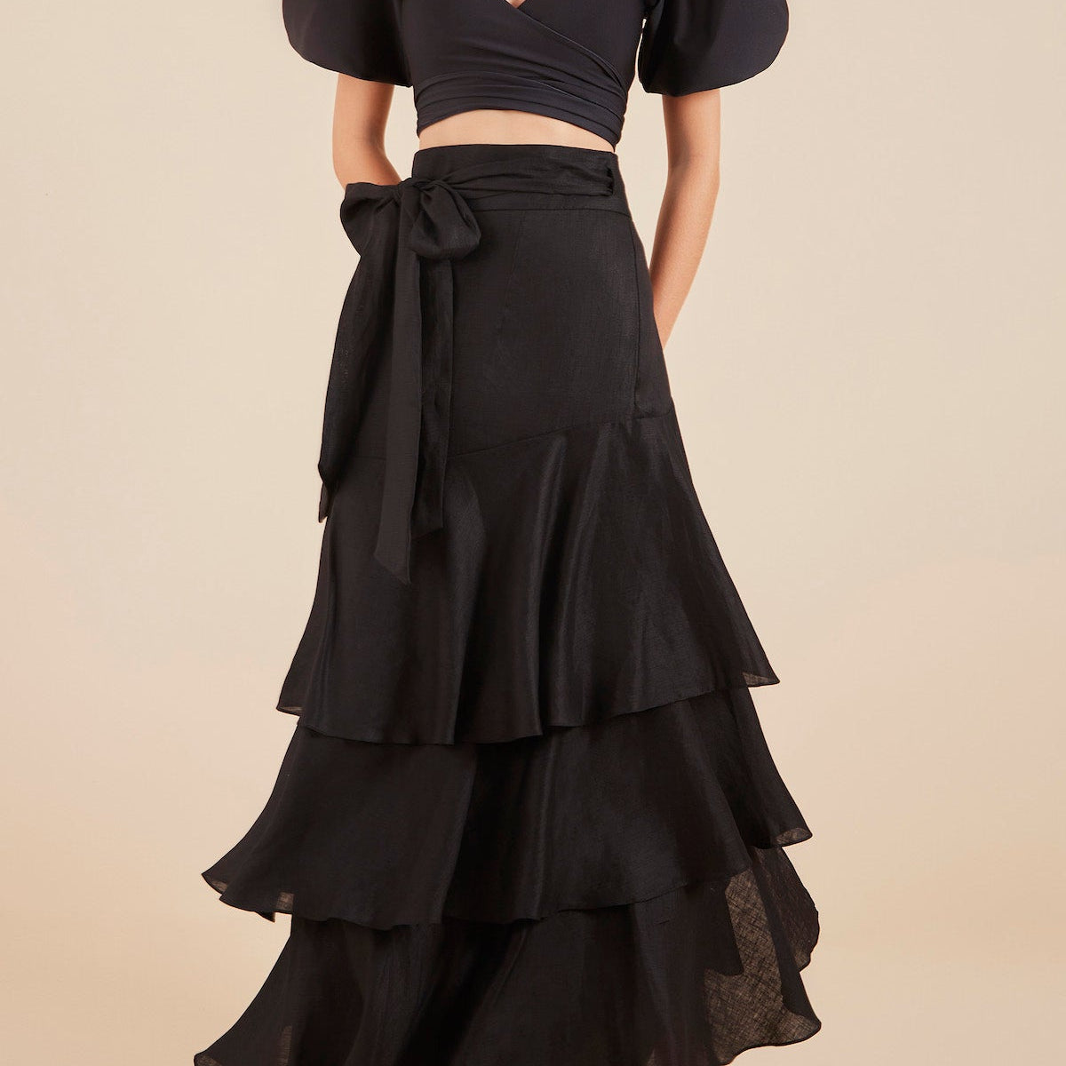 Midnight Clavel Ankle Skirt - EVAMAIA