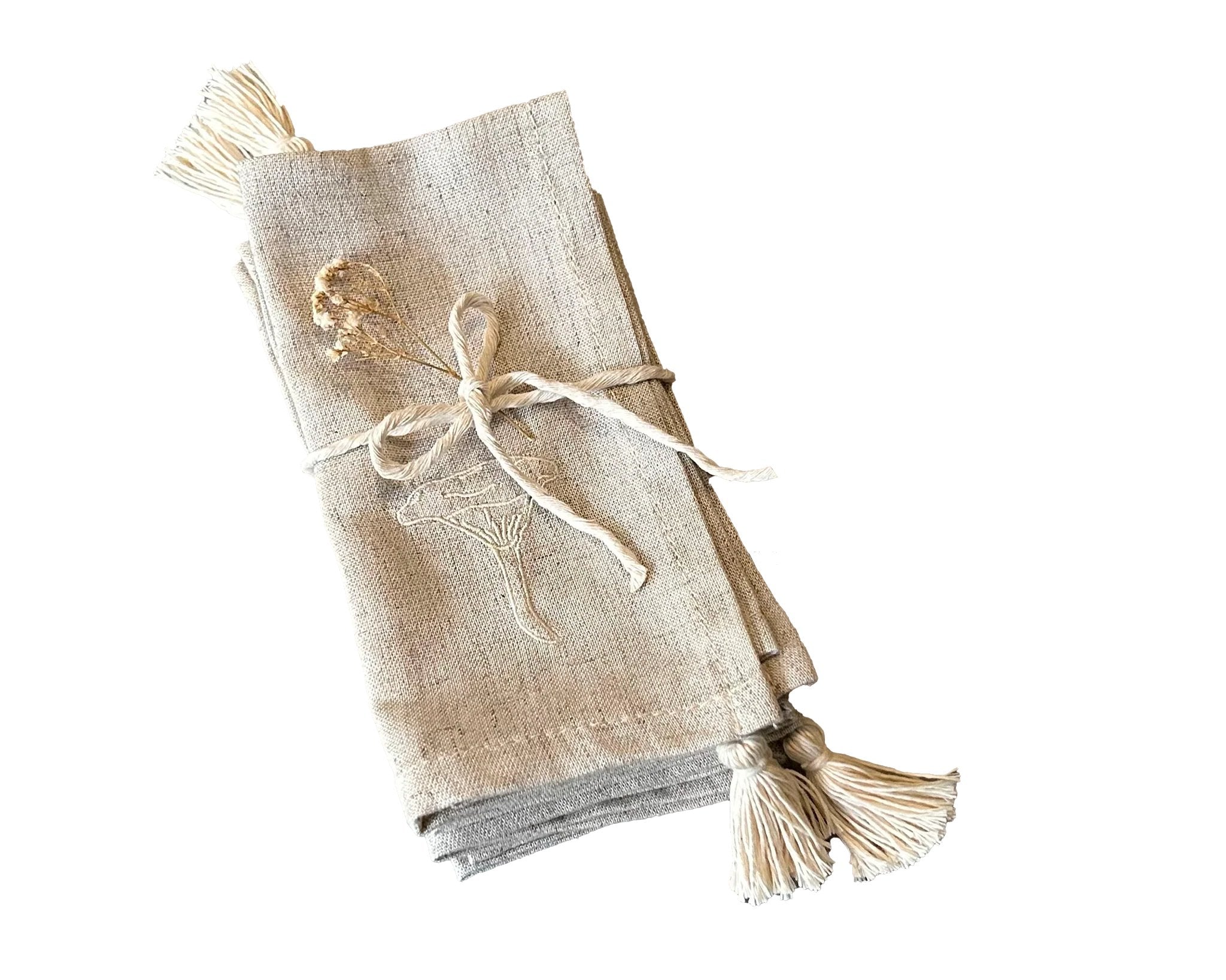 Mushroom Cloth Napkins - Set of 6 - EVAMAIA