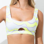 Neon Waves Bikini Top - EVAMAIA