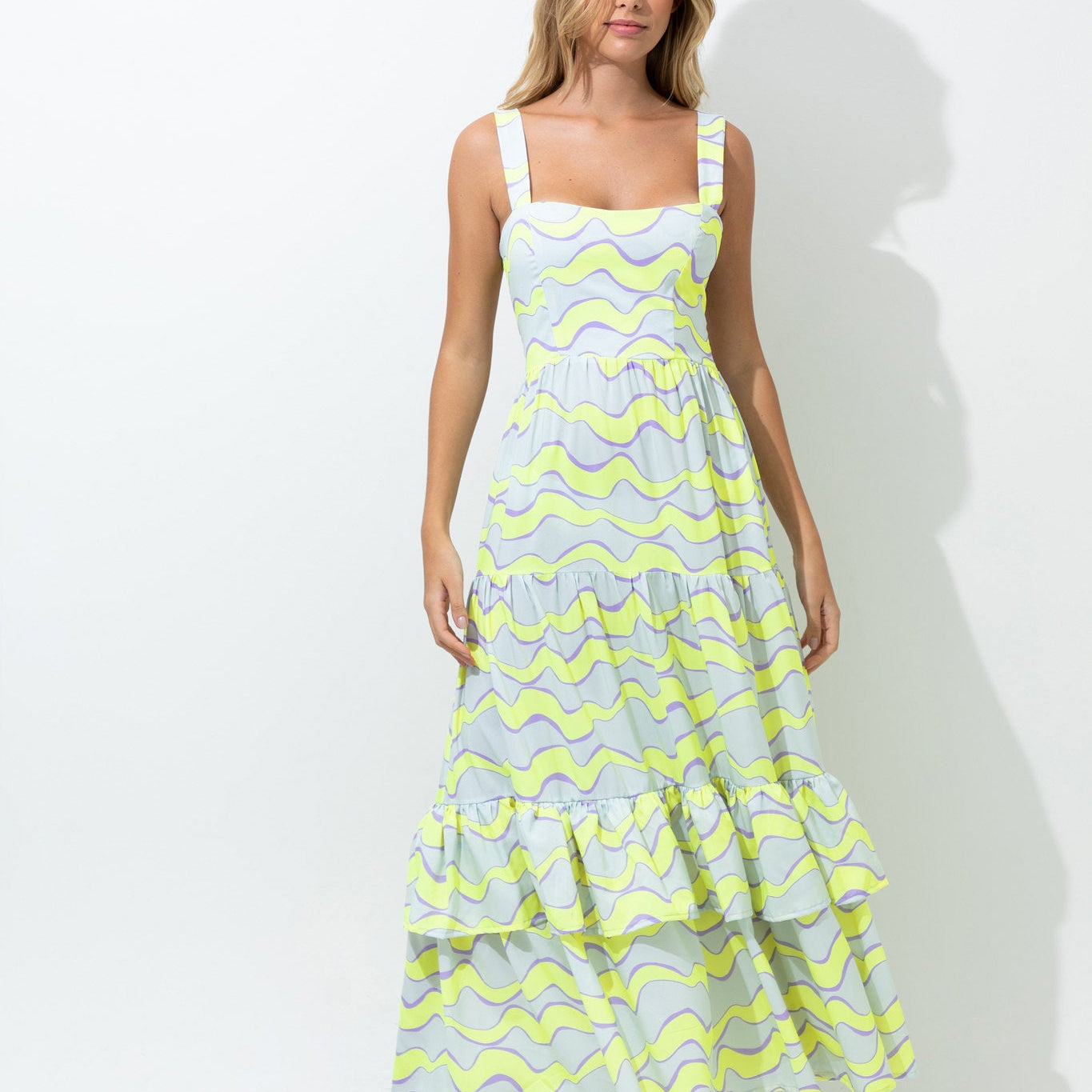Neon Waves Dress - One Size - EVAMAIA