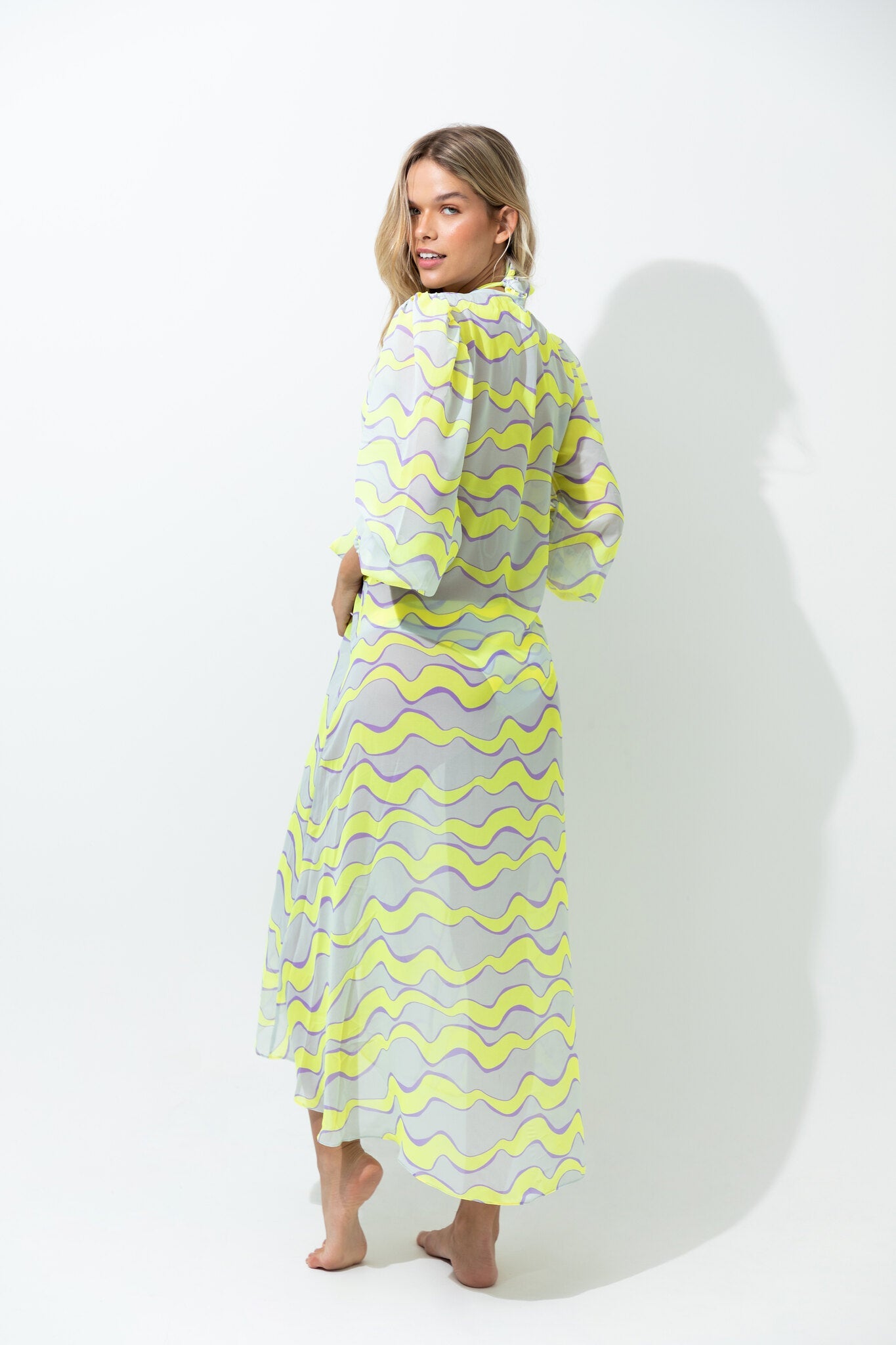 Neon Waves Kimono - One Size - EVAMAIA