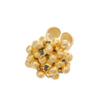 Peppermint Seeds and Raw Emerald Adjustable Ring - EVAMAIA