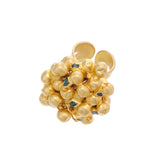Peppermint Seeds and Raw Emerald Adjustable Ring - EVAMAIA