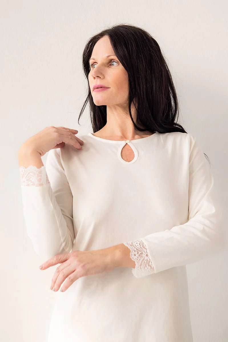 Pima Cotton Elegance Gown - EVAMAIA