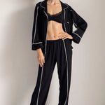 Piped PJ Pant Set - EVAMAIA