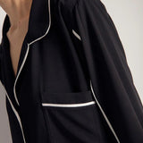 Piped PJ Pant Set - EVAMAIA